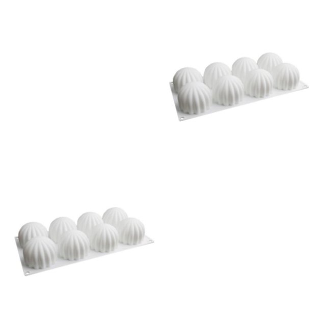 Molde de Silicona Moyic para Pasteles Resistente al Calor 8 Rejillas Tipo 2 2Conjunto