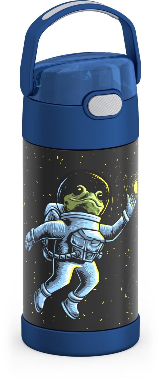 Thermos Funtainer 12 Oz Vacuum Insulated Straw Bottle, Sea Frog