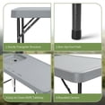 thumbnail image 3 of Ktaxon Portable Folding Table Fish Fillet Hunting Cleaning Cutting Camping Picnic with Sink Faucet, Gray, 3 of 9