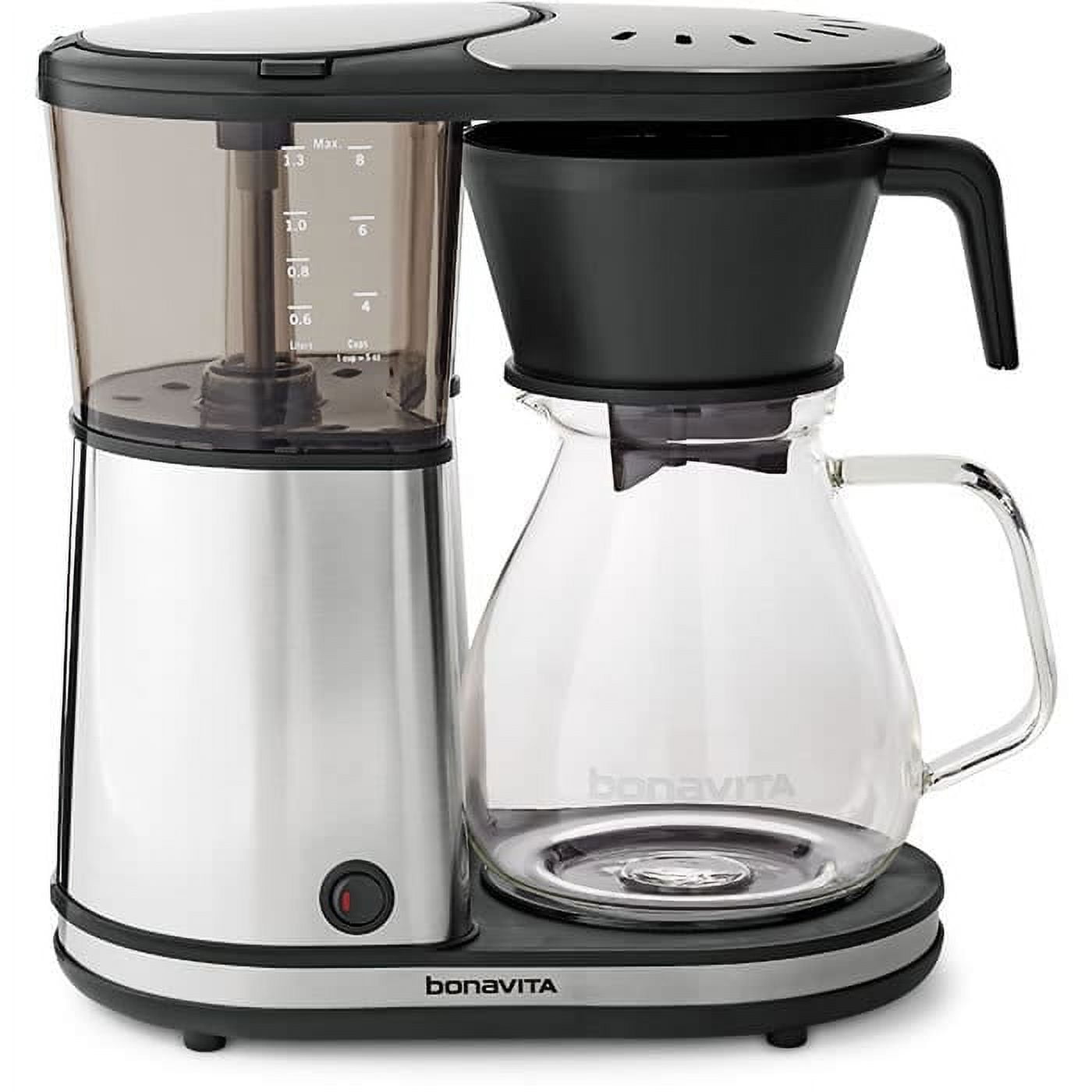 Bonavita Metropolitan 8 Cup Coffee Maker, One-Touch Pour Over Brewing with  Gl 645240814019