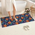 thumbnail image 4 of Pioneer Flower Floral Print Pattern Bathroom Rugs Mat, Non Slip Microfiber Bathroom Rug with Rubber Backing, Soft Mats for Bathroom Floor Tub Shower, 24"x60", 4 of 5