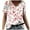 Pink#02, variant on JTZGDY Oversized Graphic Tshirts for Women Plus Size V Neck Summer Short Sleeve Cute Floral Printed Tunic Blouse Trendy Vintage Basic Tees Loose Casual Outfit Clothes White#01 M