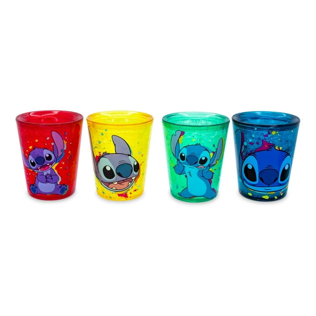 Minitazas Silver Buffalo Disney Lilo & Stitch, 45 ml, juego de 4