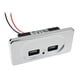 thumbnail image 3 of 12V - 24V Panel de enchufe de USB dual para tableta de cámara digital de automóvil 3.1A Plata kusrkot Panel de salida de coches, 3 of 5