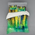 thumbnail image 2 of Ambesonne Abstract Bedding Set 3 Pcs, Spring Flowers, Twin, Green Yellow, 2 of 3