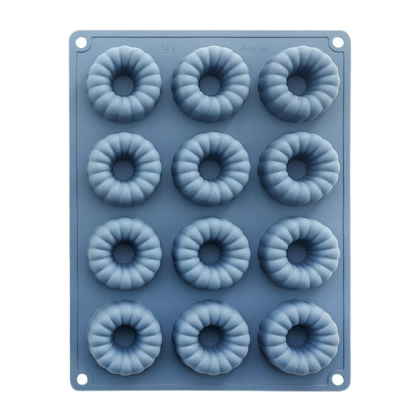 Yhmxh Utensilios de cocina Molde para 12 donas, pudín, pastel, bandeja antiadherente, horneado a alta temperatura, fácil de manejar en la cocina. Muebles para cocina Accesorios de cocina