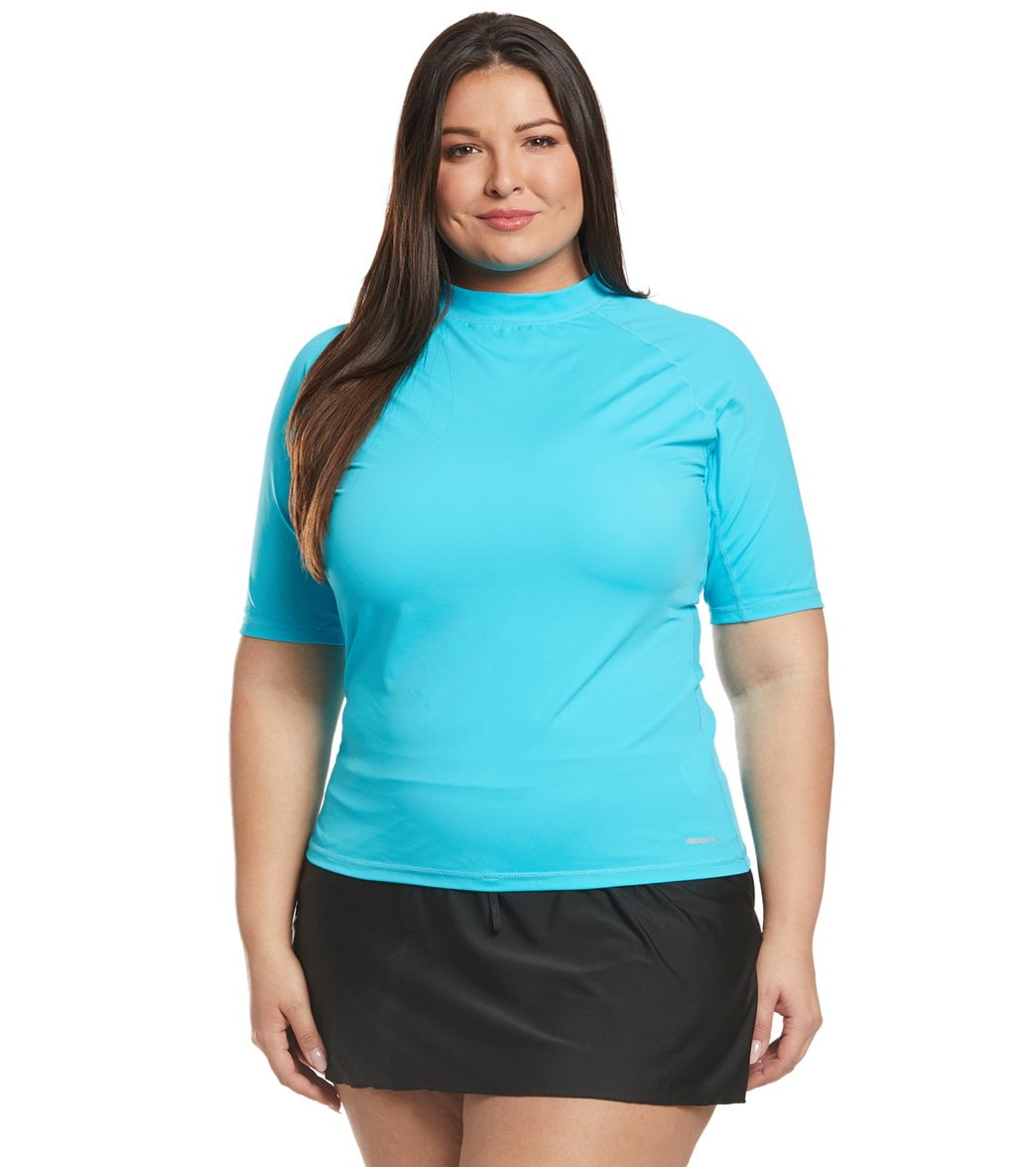 Sporti Plus Size Women's S/S Upf 50 + Swim Shirt