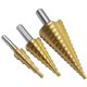thumbnail image 2 of Juego de 6 Brocas Dentadas Escalonadas con Vástago Triangular y Revestimiento de Aleación de Titanio con Ranura Recta y Ranura Dentada, 2 of 5