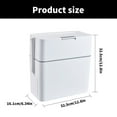 thumbnail image 5 of YIEMEEN Rectangular Trash Bin with Toilet Brush Household Trash Can Slim Garbage Bin, 5 of 17