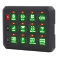 thumbnail image 1 of Panel De Interruptor Eléctrico, DC12-24V Botón RGB De 5 Pulgadas Panel De Interruptor De 12 Bandas 960W 1920W Con Función De Memoria Para Automóvil, 1 of 7