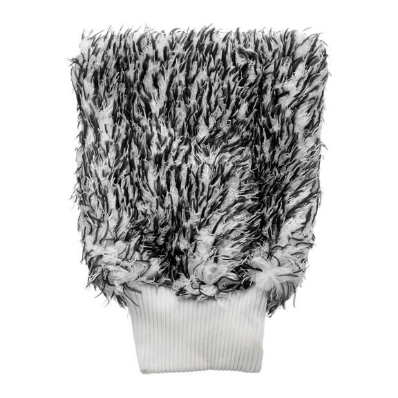 Uxcell Microfiber Car Wash Mitts 10" x 8" Scratch Free Wash Gloves Absorbent for Car Washing Home Clean Black White