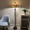 thumbnail image 2 of Enjoy Decor Lamps 64-Inch Tiffany 2-Light Floor Lamp with Stained Glass Tulips Bowl Shade, 2 of 5