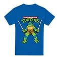 thumbnail image 1 of Teenage Mutant Ninja Turtles Mens Leonardo Retro T-Shirt, 1 of 5