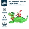 thumbnail image 3 of Papá Noel inflable navideño Joiedomi de 1,8 m montando un dragón verde, 3 of 9