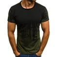 thumbnail image 1 of Camiseta de verano para hombre, ropa informal con estampado de pintura de tinta pintada a mano, directa de fábrica, 1 of 4