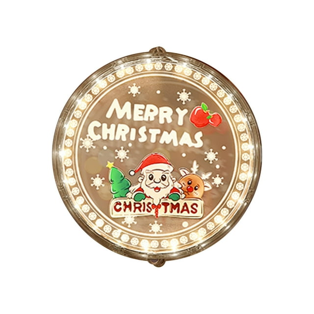 2B Led Christmas Decorative Lights With Suction Cups For Easy Installation On Windows And Mirrors Battery Operated With Multiple Lighting Modes For Ambiance Weight 0.66 Pounds