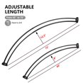 thumbnail image 3 of Utopia Alley Rustproof Wall Mounted Aluminum Double Curved Shower Curtain Rod, Screw Mount Rod, Stronger and More Secure Than Tension, Adjustable Double Shower Rod from 45" to 72", Expandable (Black), 3 of 11