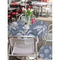 thumbnail image 5 of Outdoor Tablecloth with Umbrella Hole for Patio/Picnic/Party/Camping, Lake Blue Palm Tree Waterproof Table Cloth Round Cover Washable, Summer Botanical Tropical Tree (Dia 60"), 5 of 9
