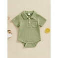 thumbnail image 2 of Bagilaanoe Newborn Baby Boys Summer Rompers Short Sleeve Bodysuits 3M 6M 12M Infant Casual One Piece Short Jumpsuit, 2 of 7