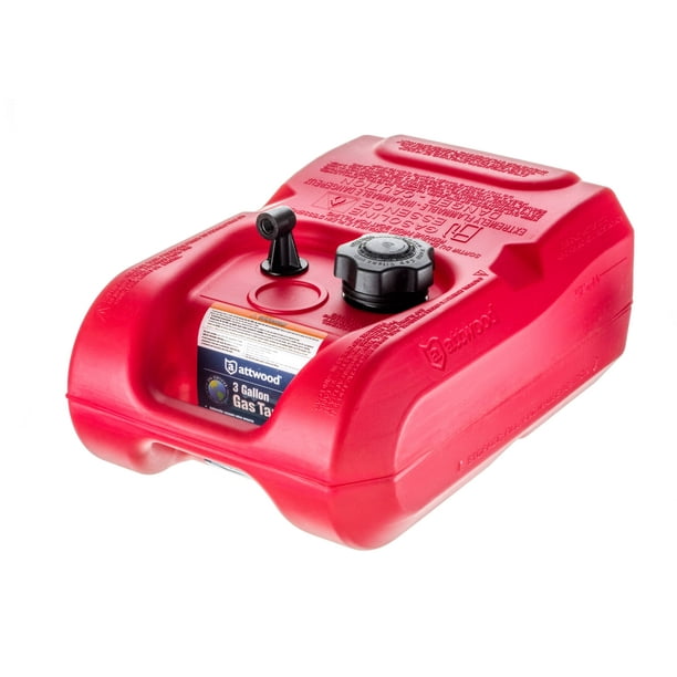 Attwood Marine 8803LP2 Red 3 Gallon EPA Compliant Fuel Tank without