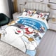 thumbnail image 3 of Frosty el Muñeco de Nieve Conjunto de sábanas temático, trío de piezas, cómodo y amigable con la piel, diseño único, regalo de decoración para el hogar para familiares, amigos y fans,135cm *200cm, 3 of 6