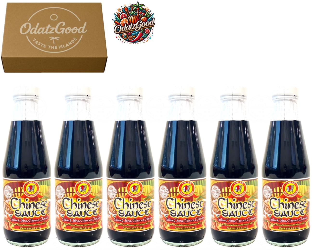 Chief Chinese Sauce 10.5oz (300ml) 6-Pack – Product of Trinidad & Tobago – Curated & Packaged by ODatzGood