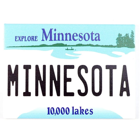 Minnesota License Plate Fridge collector's Souvenir Magnet 2.5" x 3.5"