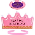 thumbnail image 2 of Gorro de Cumpleaños LED Rosa JM con Perlas y Purpurina, 2 of 5
