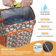 thumbnail image 3 of Vibrant Colorful Floral Insulated Backpack Cooler, Leakproof Cooler Bag with Exotic Flower Pattern for Outdoor Use, 3 of 6
