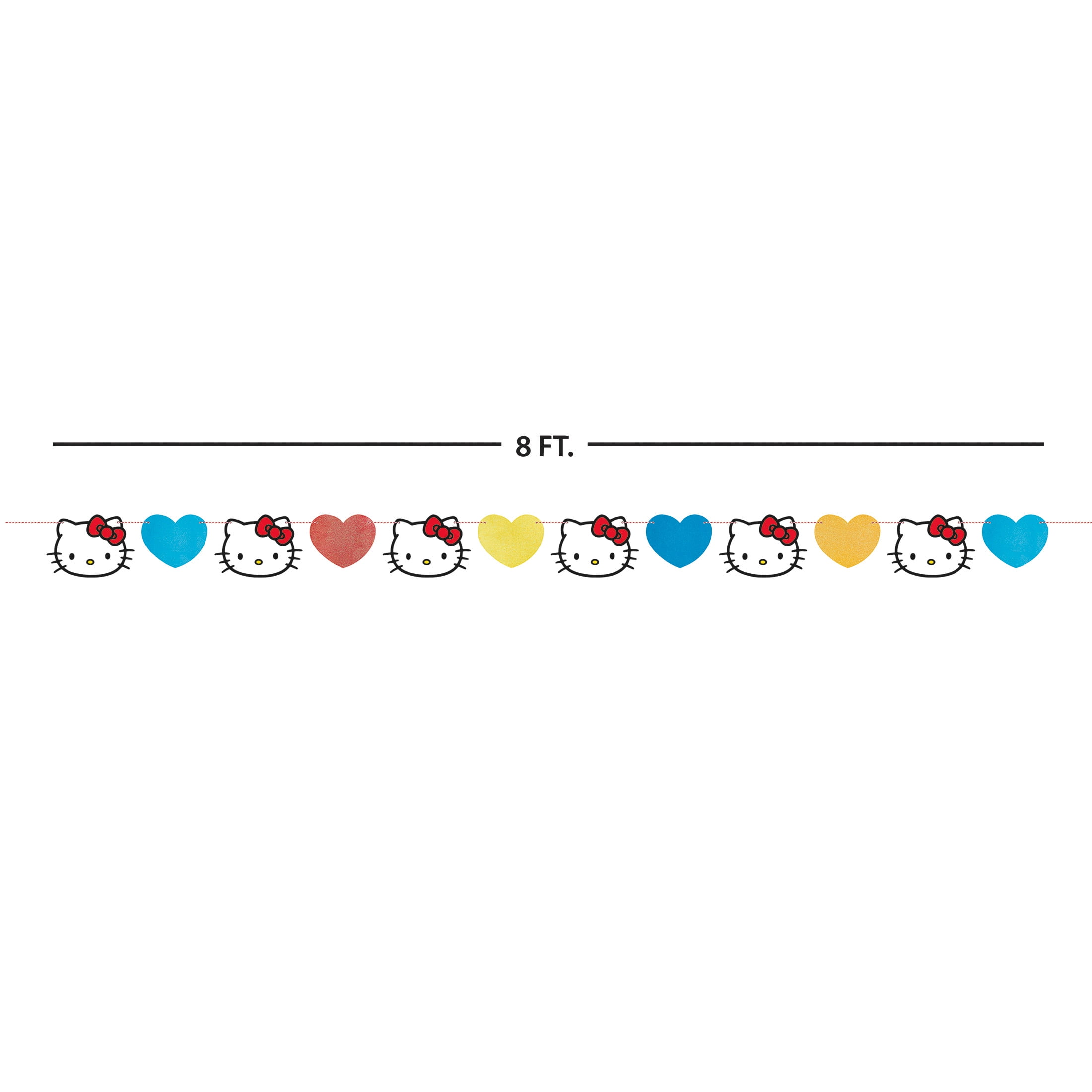 Hello Kitty & Friends Kitty and Hearts Die Cut Banner, 1ct