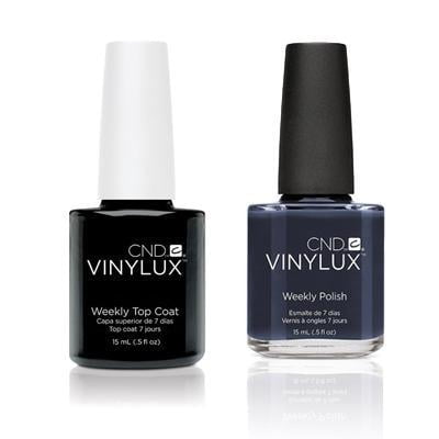 CND Creative Nail Polish - VINYLUX Top Coat & Indigo Frock 176
