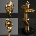 thumbnail image 3 of Estatuas de máscara abstracta de resina, figuritas en miniatura europeas para Interior, hogar, oficina, estudio, figura de escritorio, adorno, regalo de decoración, 3 of 5