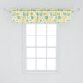 thumbnail image 2 of Ambesonne Easter Bunny Window Valance, Dyed Eggs Pastel Tones, 42" x 12", Pastel Yellow White, 2 of 3