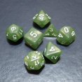 thumbnail image 3 of Set 7 Dados Rol G-14 Verde Iridiscente Con Numeros Blancos Genérica G-14, 3 of 3