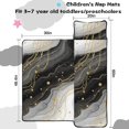 thumbnail image 5 of Black and Gold Marble Pattern Teens Toddler Nap Mat with Pillow, Sleeping Mat Bag for Preschool Daycare 60"x20", 5 of 6