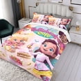 thumbnail image 3 of La Cafetería de Butterbean Conjunto de sábanas temático, trío de piezas, cómodo y amigable con la piel, diseño único, regalo de decoración para el hogar para familiares, amigos y fans, 90 cm * 190 cm, 3 of 6