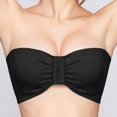 thumbnail image 2 of WHEANG Strapless Bra Women Strapless Bandeau Bra Seamless Wireless No Underwire Tube Top Bra Soft Stretch Comfortable Everyday Invisible Strapless Bra Black Size L, 2 of 4