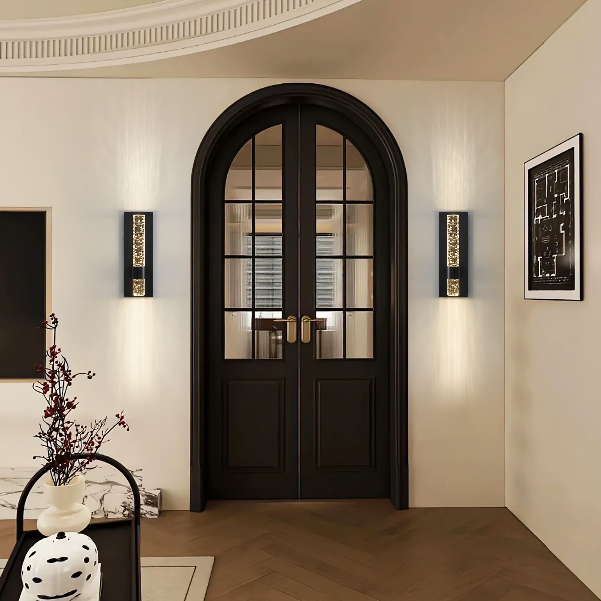 Deyidn 13.7" Steel Armed Sconce Dimmable Vanity Light with Full Backplane