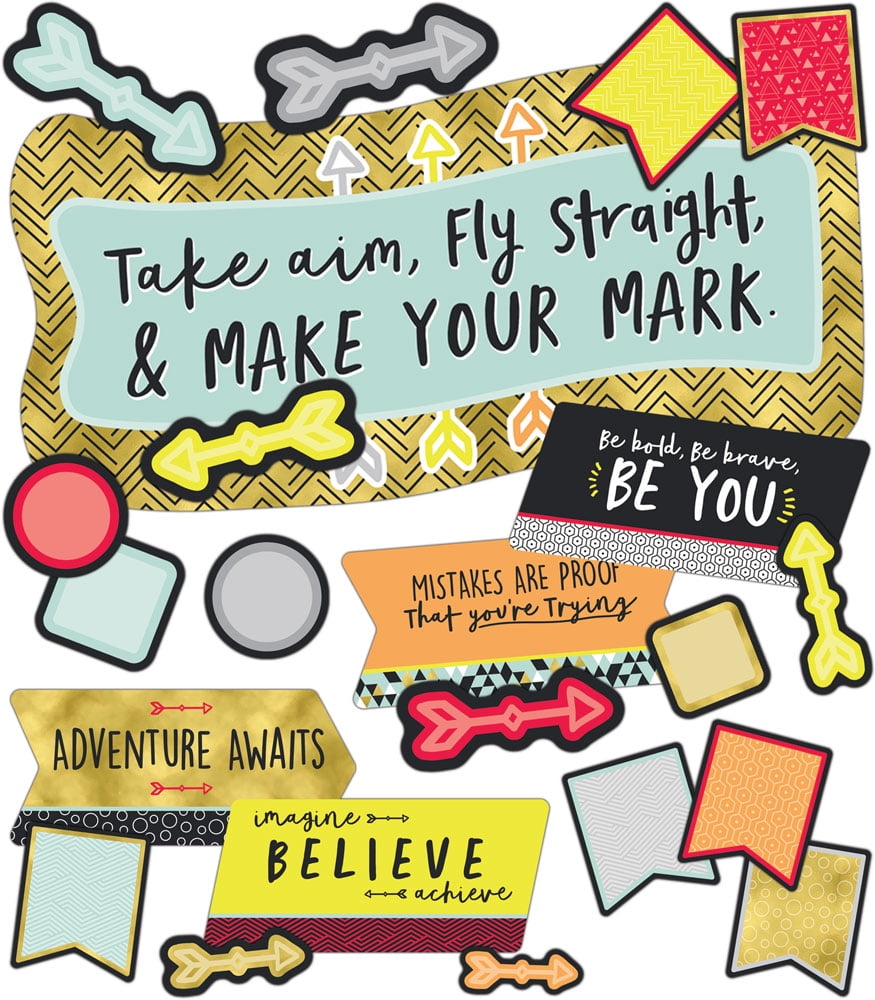 Carson-Dellosa Aim High Make Your Mark Bulletin Board Set 61 Pieces ...