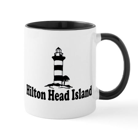 

CafePress - Hilton Head Island SC Lighthouse Design Mug - 11 oz Ceramic Mug - Novelty Coffee Tea Cup