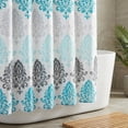 thumbnail image 3 of REGALWOVEN Bohemian Print Shower Curtain Sets, Waterproof Bath Curtain with 12 Hooks, Nature-Inspired Bathroom Decor Turquoise 71"W x 71"L, 3 of 7