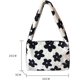 thumbnail image 2 of Xiao Hua Bolsos de hombro de piel sintética, bolso hobo, bolso de mano con flores, bolso de peluche para mujeres y niñas, bolso de mano para axila, bolso cruzado., 2 of 5