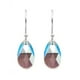 thumbnail image 3 of Juego de aretes y cadena con dije en forma de hoja, plata mexicana ley .925, Diamante Negro., 3 of 4