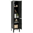 thumbnail image 2 of Costway Freestanding Bathroom Storage Cabinet Linen Tower Kitchen Living Room Black, 2 of 10