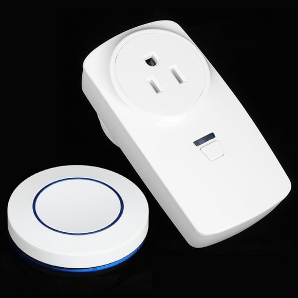 Wireless Socket, Reliable Stable Remote Control Outlet, Practical Garage Industry For Home Appliance Office Blue Remote Control US Plug 250V