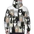 thumbnail image 7 of Sikiie Colors Cats Men's Hoodie, Essentials Hoodie, Sweatshirt, Pullover Hooded Sweatshirt for Men-Large, 7 of 7