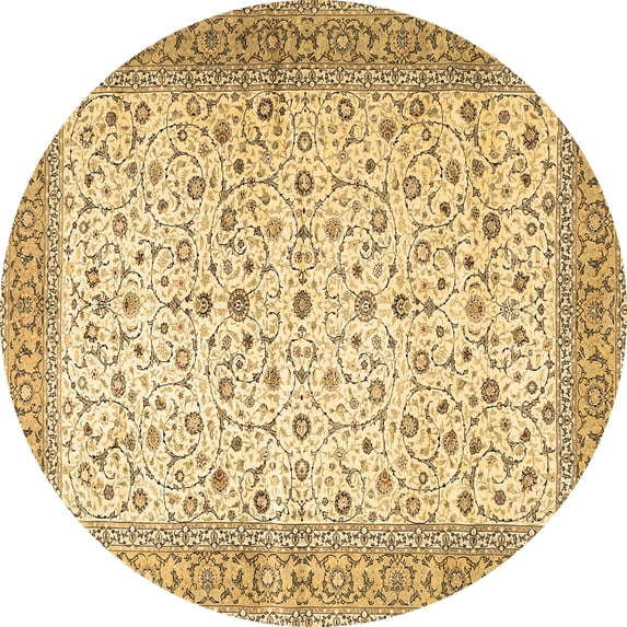Ahgly Company Indoor Round Persian Brown Traditional Area Rugs, 3' Round
