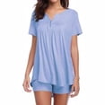 thumbnail image 2 of Conjunto de ropa de dormir de mujer Sexy con cuello en V Top Shorts camisón de dormir, verde, M tholdsy AP001530-12, 2 of 5