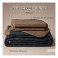 thumbnail image 3 of Edredón Ligero Real Textil + 2 Fundas de Almohada, Juego de Colcha Queen Size, Color Negro/Ocre, 3 of 9