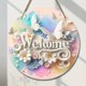 thumbnail image 4 of Welcome Door Number Wooden Home Decoration Flower Wreath Wooden Sign Wall Door Ornament, 4 of 6